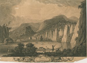Wetton Mill: rytina, nd [c 1743] (tisk) od Thomas of Derby (after) Smith