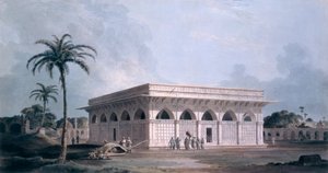 Šedesátá čtvrtá Khamba, Nizamuddin, Nové Dillí (barevná akvatinta) od Thomas und William Daniell