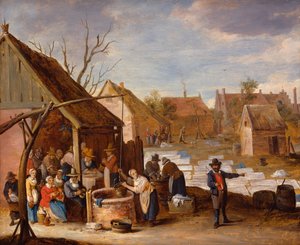 Rolníci při práci na bělidlu (olej na plátně) od Thomas van Apshoven