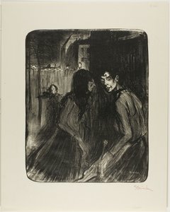 Hádající se prostitutky od Théophile Alexandre Pierre Steinlen