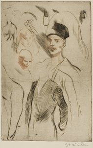 Deska s náčrtky, č. 2 od Théophile Alexandre Pierre Steinlen