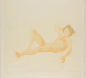 Ležící žena od Théophile Alexandre Pierre Steinlen
