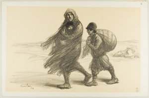 Srbský exodus, deska dvacet jedna z Actualités od Théophile Alexandre Pierre Steinlen