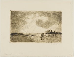 Bouřlivé počasí od Théophile Alexandre Pierre Steinlen