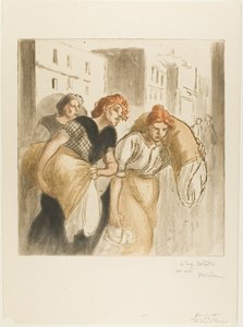 Návrat z prádelny od Théophile Alexandre Pierre Steinlen