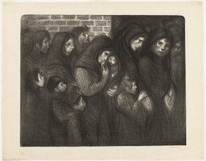 Vdovy z Courrières od Théophile Alexandre Pierre Steinlen