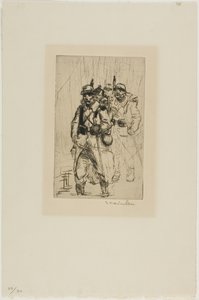 Tři vojáci jdou od Théophile Alexandre Pierre Steinlen