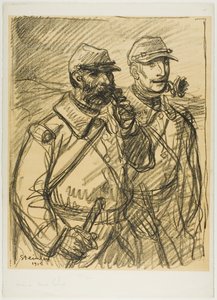 Dva vojáci od Théophile Alexandre Pierre Steinlen