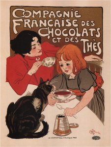 Francouzský plakát společnosti čokolády a čaje, 1895