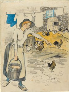 Farm Girl, 1896. od Théophile Alexandre Steinlen