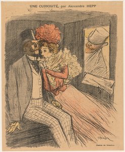 Ilustrovaný Gil Blas: A Curiosity, Alexandre Hepp, 1897. od Théophile Alexandre Steinlen