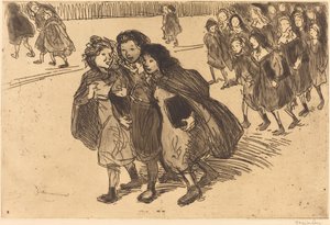 Dívky přicházející ze školy Dívky vycházející ze školy, 1911. od Théophile Alexandre Steinlen