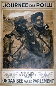 Chlupatý den 25. a 26. prosince 1915, francouzský plakát první světové války, 1915