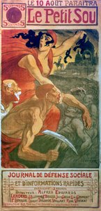 Socialistický časopis Le Petit Sou, c1879-1923 od Théophile Alexandre Steinlen