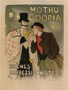 Mothu a Doria. Impresionistické scény, 1893 od Théophile Alexandre Steinlen