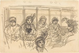 Jezdci v metru, c. 1890. od Théophile Alexandre Steinlen