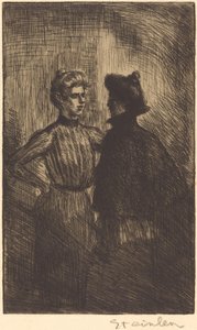 The Encounter (setkání) od Théophile Alexandre Steinlen