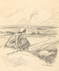Pastýřka, čtvrtá čtvrtina 19. století nebo první čtvrtina 20. století. od Théophile Alexandre Steinlen