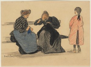 Tři postavy od Théophile Alexandre Steinlen