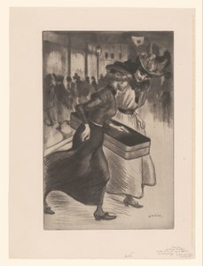Dvě ženy jdoucí po ulici Les deux trottis od Théophile Alexandre Steinlen