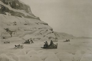 Eskymáci (akvarel na papíře) od Thorolf Holmboe