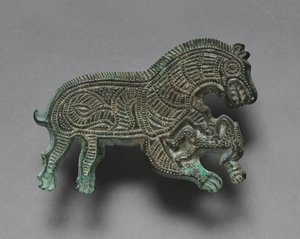 Vlk útočí na muže, 400-300 př.nl (bronz)