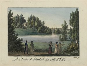Alžbětin pavilon v parku Pavlovsk, 1810s.