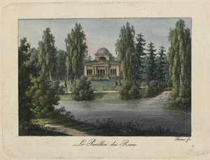 Pavilon růží v parku Pavlovsk, 1810s.