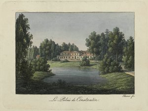 Pohled na Konstantinův palác v Pavlovsku, 1810s.