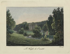Pohled na chrám přátelství v Pavlovsku, 1810s.