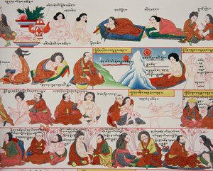 Rukopis o tibetské medicíně (detail čísla 389729) od Tibetan School