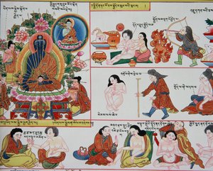 Rukopis o tibetské medicíně (detail čísla 389729)