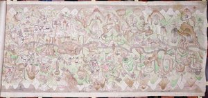Sluneční konec carského rongkoru (malovaná látka) od Tibetan School