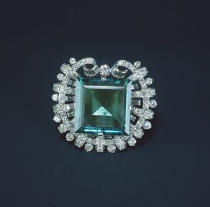 Hooker Emerald, 1950 (smaragd a diamanty zasazené v platině) od Tiffany und Company