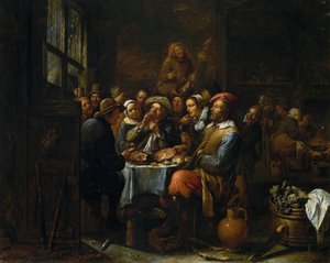 Interiér hospody, c. 1650-1660. od Tilborgh