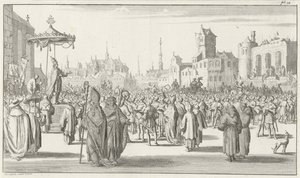 Papež Urban II káže první křížovou výpravu, 1683 od Timotheus Ten Hoorn