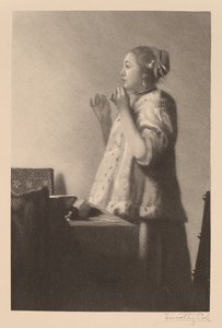 Perlový náhrdelník od Timothy Cole after Johannes Vermeer