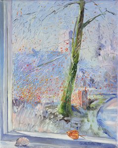 Beech Tree and Haw Frost, 1989 od Timothy Easton
