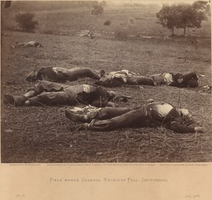 Pole, kde padl generál Reynolds, Gettysburg, 5. července 1863