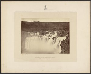 Shoshone Falls, Snake River, Idaho, boční pohled na horní patro od Timothy H. OSullivan