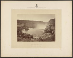 Snake River Cañon, Idaho, pohled z místa nad vodopády Shoshone Falls od Timothy H. OSullivan