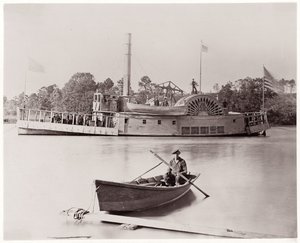 U.S. Gunboat, 1861-65 (stříbrný tisk alba ze skleněného negativu)
