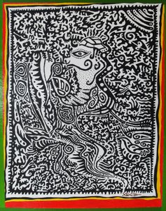 Spirit Genie, 2011, olej na dřevě