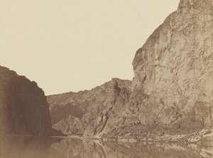 Černý kaňon, řeka Colorado, pohled zdola z tábora Big Horn, #4,1871 (foto) od Timothy O