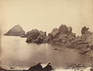 Tufové dómy, Pyramid Lake, Nevada,1867 (foto)