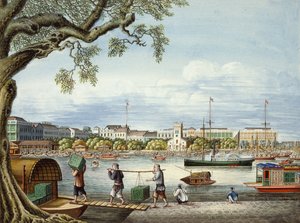 Hongové z Kantonu, asi 1852 (kvaš na papíře) od Tinqua