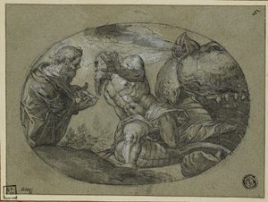 Jonah vyvržený velrybou od Tintoretto