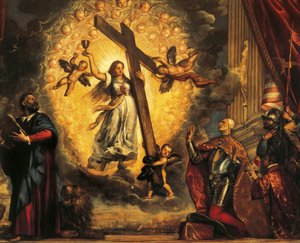 Doge Antonio Grimani klečící před Faith a svatým Markem, od Tiziana (asi 1490-1576) od Titian (c.1488 1576)