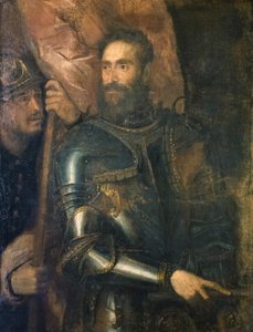 Portrét Pier Luigi Farnese od Titian (c.1488 1576)