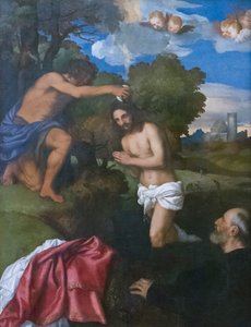 Kristuksen kaste, n. 1512 (öljy puulle) od Titian (c.1488 1576)